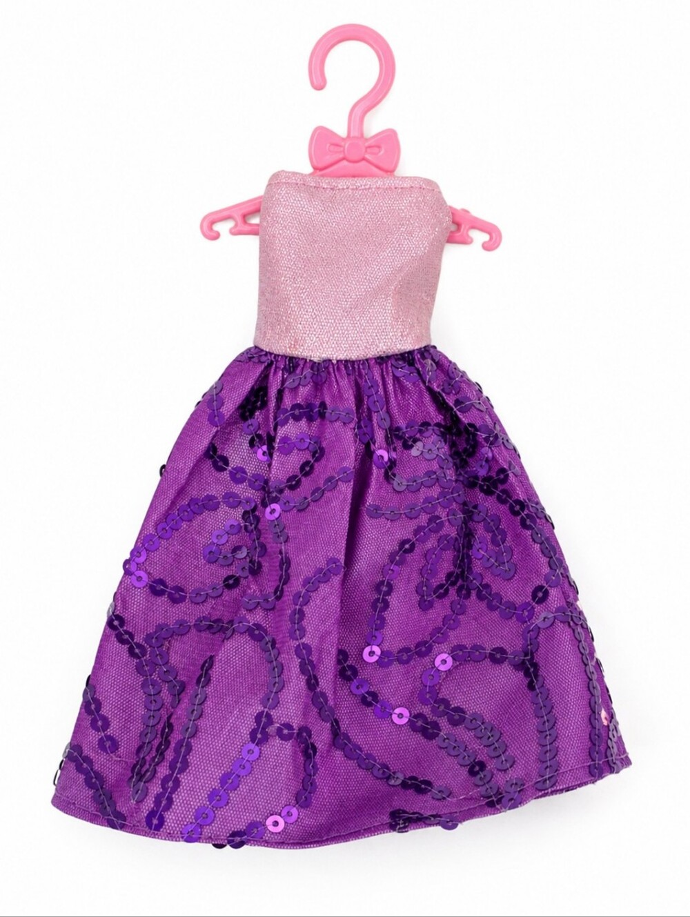 Girls Unbranded Dolls & Accessories One Size Purple Pink Sequin Dress